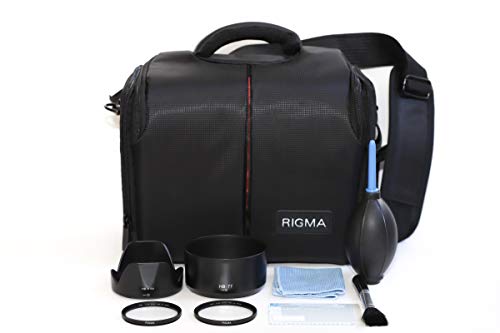 PRO【RIGMA】Nikon(ニコン) D5600 ダブルズームキット用 入門アクセサリー 9点セット(フード/レンズ保護フィルター/カメラバック/液晶保護フィルム/ブロアーなど)