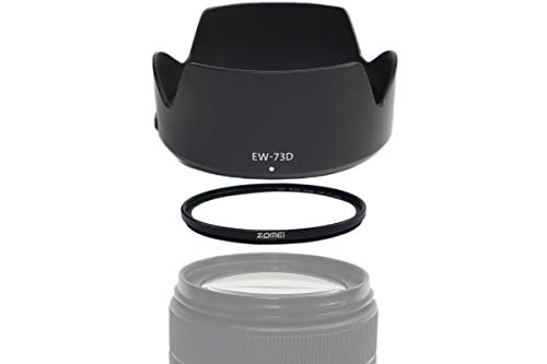 PRO【RIGMA】Canon EOS Kiss X9i/9000D/80D/90D EF-S18-135mm IS USM レンズキット用入門アクセサリー3点セット(フード／レンズ保護フィルター／カメラ用ソフトケース)