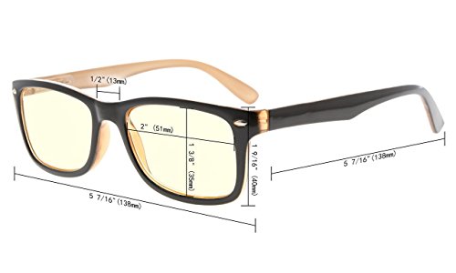 アイキーパー（Eyekepper) パソコン用メガネ PC眼鏡 UVカット アンチグレア（ベッコウ,イエローレンズ）
