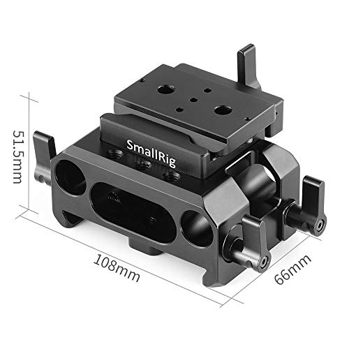 SMALLRIG BMPCC 4K用ベースプレート 15mmロッドサポートシステム付き（Arca互換）-2261