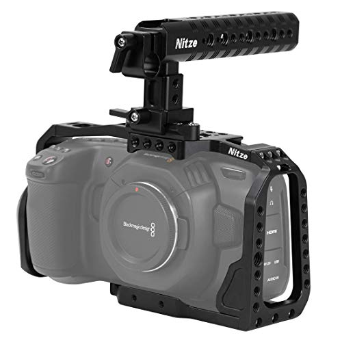 Nitze Blackmagic Pocket Cinema Camera 4K用BMPCCカメラ専用ケージ NATOトップハンドル付 BHT01