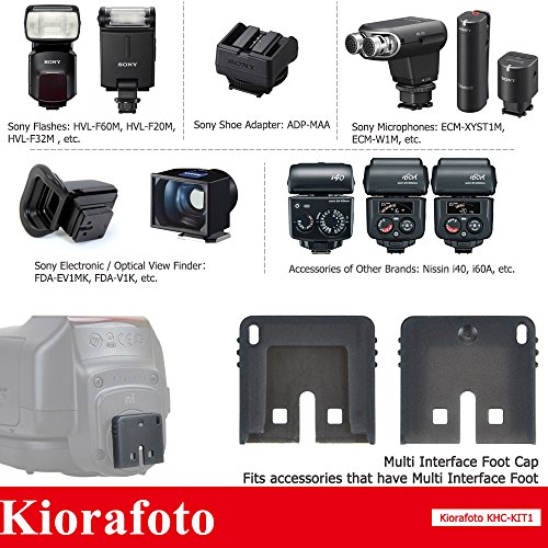 Kiorafoto Sony用 ホットシューとコネクター保護キャップ キット A7SII A7RIII A7III A6400 A6000 A9 A99 A7S A7RII A6300 A6500 適用 HVL-F60RM HVL-F45RM フラッシュ適用 ECM-XYST1M ECM-W1M ステレオマイクロホン適用 FA-SHC1M 互換用