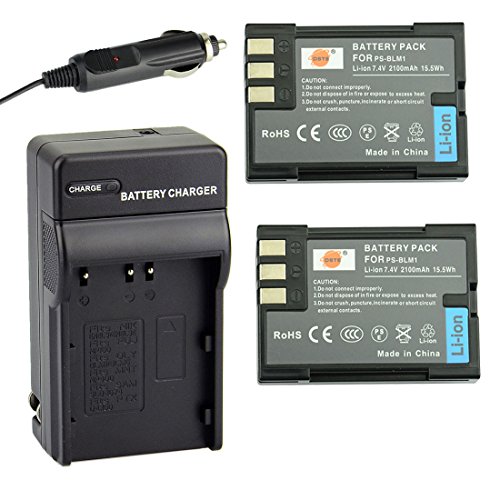 DSTE® アクセサリーキット Olympus BLM-1 互換 カメラ バッテリー 2個+充電器キット対応機種 E-300 E-500 E-510 C-7070 C-8080 E-30 E-520