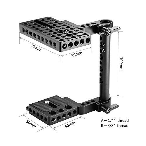 SmallRig Canon/Nikon/DSLRカメラケージ 汎用カメラケージ 拡張カメラケージ Canon/Nikon/DSLRシリーズハーフケージ 軽量 取付便利 耐久性 耐食性-1658