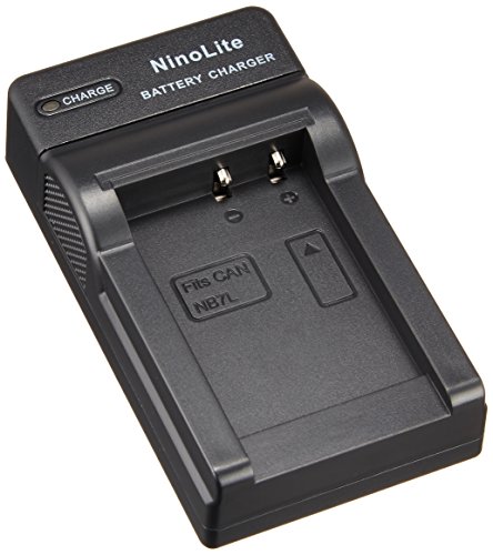 NinoLite USB型 バッテリー 用 充電器 海外用交換プラグ付 キャノン Canon NB-7L 対応 チャージャー