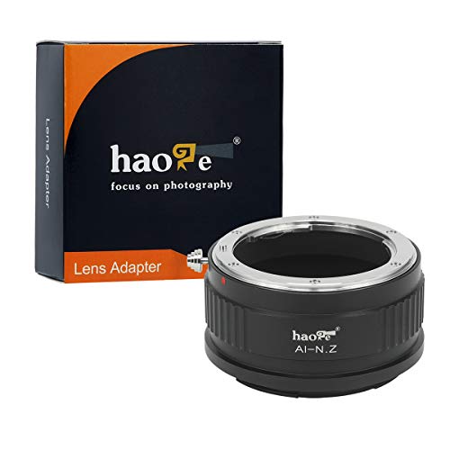 Haoge マニュアルレンズマウントアダプター Nikon Nikkor F/AI/AIS/Dレンズ用 Z6 Z7などのNikon Zマウントカメラ用