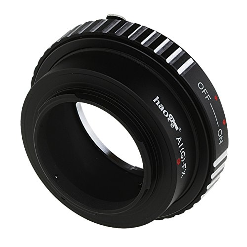 Haogeレンズマウントアダプタfor Nikon Nikkor GレンズをFujifilm x-mountカメラなどx-a1、x-a2、x-a3、x-a10、x-e1、x-e2、x-e2s、x-m1、X - pro1、x-pro2、X - t1、x-t2、x-t10、x-t20