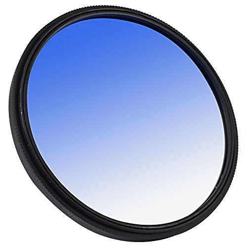 [MENGS] 72mm 緩やかな青 アルミフレーム付きレンズフィルター，ユニバーサル カメラ と DSLR カメラ用
