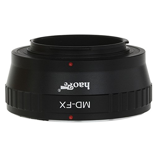 Haoge レンズマウントアダプター Minolta Rokkor MD MCマウントレンズ用 富士フィルム X FXマウントカメラ用 X-A1 X-A2 X-A3 X-A5 X-A10 X-A20 X-E1 X-E2 X-E2s X-E3 X-H1 X-M1 X-Pro1 X-Pro2 X-T1 X-T2 X-T10 X-T20