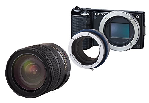 Novoflex レンズマウントアダプタ Nikon Fレンズ(Gレンズ対応)-SONY αNEXボディー 絞りピン操作リング付 N-NEX/NIK