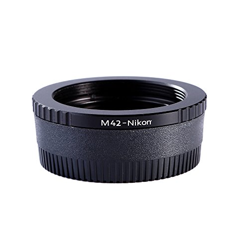 K&F Concept® M42 マウントアダプター M42-NIKON M42マウントレンズ- Nikonマウントカメラ装着用レンズアダプター マウント変換アダプター ガラス付き