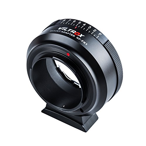 VILTROX マウントアダプター NF-FX1 マニュアルフォーカス レンズアダプター 16段絞り調整可 Nikon G&Dレンズ→フジXマウント変換 フジXマウントカメラ装着 X-T X-A X-E X-プロ適用