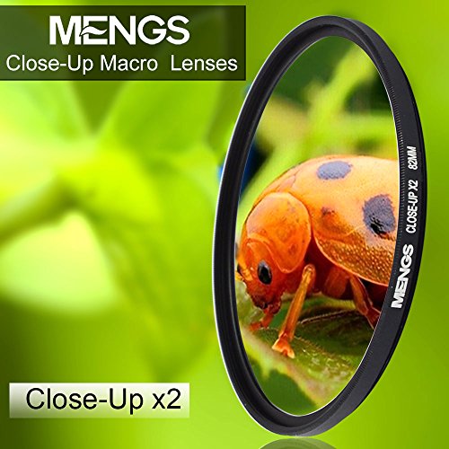 [MENGS] 82mm (Macro Close-Up X2) アルミフレーム付きレンズフィルター，ユニバーサル カメラ と DSLR カメラボディ用