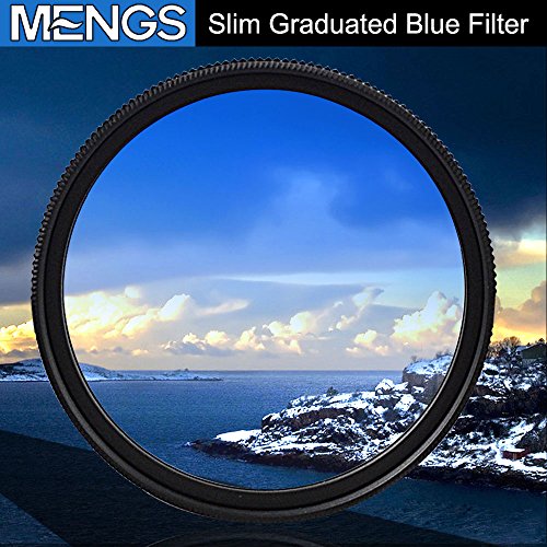 [MENGS] 72mm 緩やかな青 アルミフレーム付きレンズフィルター，ユニバーサル カメラ と DSLR カメラ用