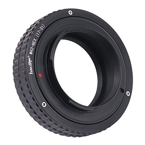 Haogeマクロフォーカスレンズマウントアダプタ内蔵Focusing Helicoid for m42 42 mmスクリューマウントレンズをSony NEXカメラe-mount 17 mm-31 mm