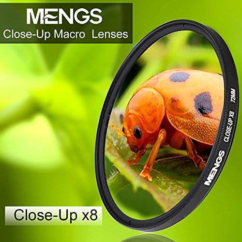 [MENGS] 72mm (Macro Close-Up X8) アルミフレーム付きレンズフィルター，ユニバーサル カメラ と DSLR カメラボディ用
