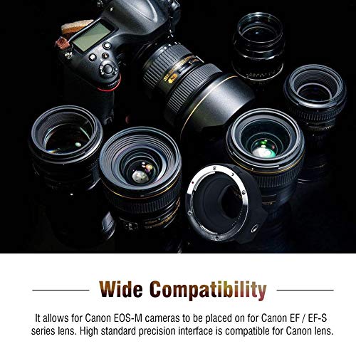 Meike レンズアダプター MK-C-AF4 カメラレンズマウントトランスファーリングアダプター Canon EOS-MからEF/EF-Sシリーズレンズ用