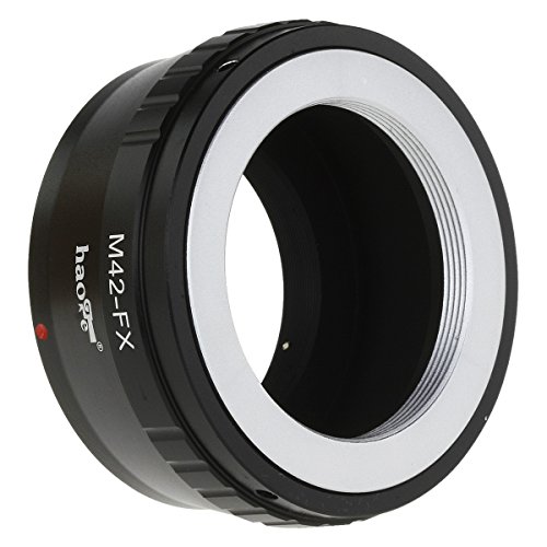 Haogeレンズマウントアダプタfor 42 mm m42スクリューマウントレンズをFujifilm x-mountカメラなどx-a1、x-a2、x-a3、x-a10、x-e1、x-e2、x-e2s、x-m1、X - pro1、x-pro2、X - t1、x-t2、x-t10、x-t20