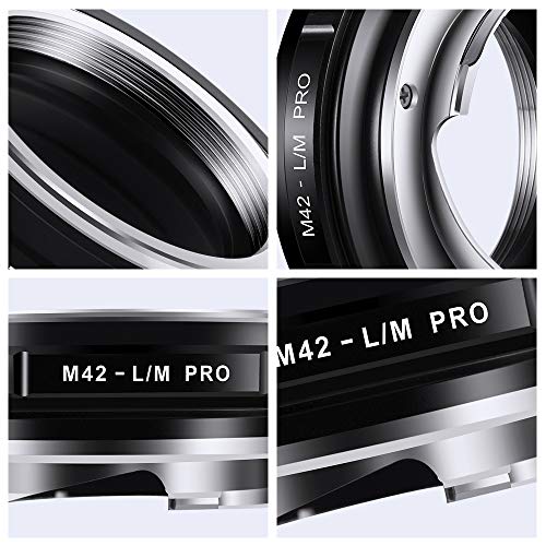 K&F Concept マウントアダプター M42レンズ-Leica M(50-75)カメラ装着 PRO 艶消し仕上げ 反射防止 メーカー直営店