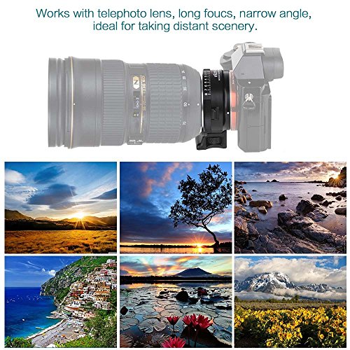 VILTROX NF-NEX マウントアダプター MF ニコン Nikon G/Dレンズ→ソニー Sony Eマウントカメラ 絞り調整可能 無限遠合焦可能 A9/A7Ⅲ/A7R3/A6500