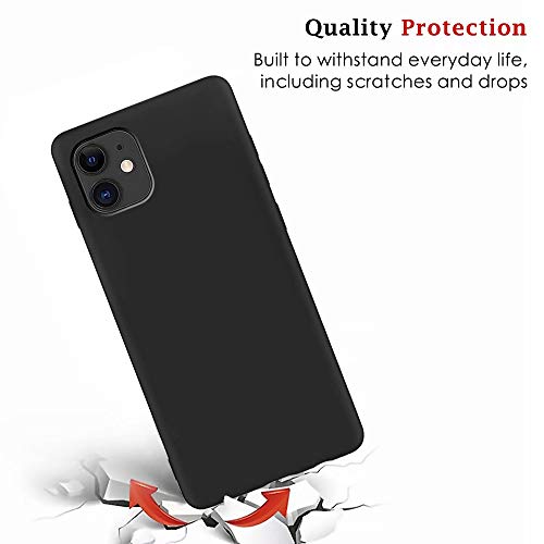 MTR iPhone11ケース tpu シリコン 専用カバー薄型 指紋防止 精細ファイバー裏地 耐衝撃 柔らかい殻 アイフォン11の保護カバー (黒)
