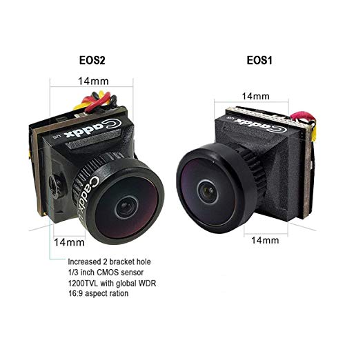 ミニFPVカメラ Caddx ターボEOS2 ミニカメラ FPV褐色撮影头（N制4：3） 1200TVL 2.1mm FOV 160度1/3 CMOS NTSC for FPVクアドコプターレーシングドローン …