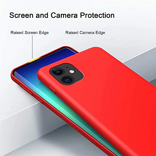 MTR iPhone11 Proケース tpu シリコン 専用カバー薄型 指紋防止 精細ファイバー裏地 耐衝撃 柔らかい殻 アイフォン11 Proの保護カバー (赤)