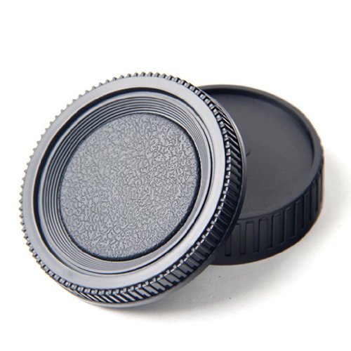 Minolta MD Lens ミノルタ MD レンズ プラスチック製 交換 ブラック ボディ キャップ と リア レンズ キャップ
