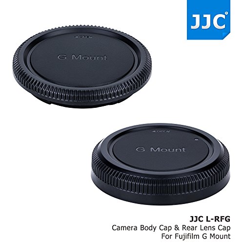 JJC カメラボディキャップ と レンズリアキャップ Fuji Fujifilm GFX 100 GFX 50R GFX 50R G マウント カメラ レンズ 用 BCP-002 RLCP-002 互換