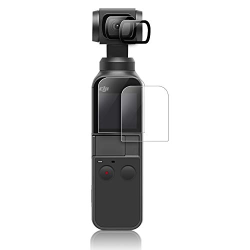 【ロデシー】 Rhodesy DJI OSMO POCKET用液晶保護フィルム 高透過率 硬度9H 指紋防止 強化ガラス (液晶保護2枚+カメラ保護2枚)