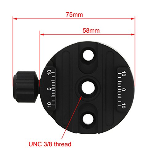 Haogeコンボボスアダプタwith cp-58 58 mm arca-swiss-compatibleクイックリリースクランプfor Manfrotto三脚ボールヘッドクランプ交換用