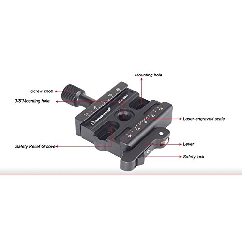 SUNWAYFOTO DLC-60LX ノブ&レバー コンボクランプ アルカスイス互換 DLC-60LX