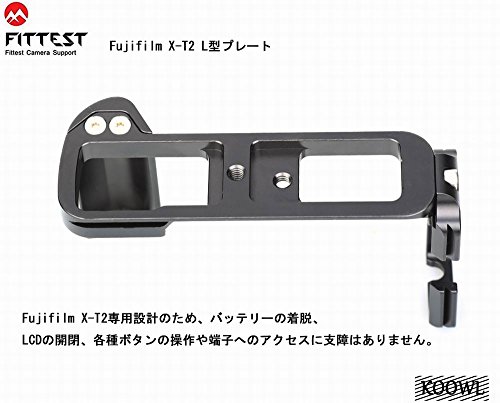 Fujifilm Fuji 富士 X-T2 XT2 XT2 L型プレート L型クイックリリースプレート、Koowl製、コンパクトネスが優れた、取り外し可能な、耐磨耗性、 耐腐食性、ブラック