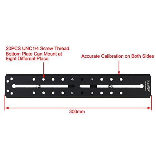 Haoge 300 mmカメラLong Sliding Sachtlerのクイックリリースプレート三脚流体ヘッドfsb4 fsb6 fsb6t fsb8 fsb8t fsb10 fsb10t dv10 3 + 3 5 + 5ビデオ14ii dv2 dv4 dv6 dv8 dv8 / 100