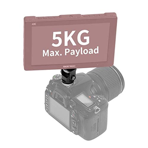 CamKooミニホットシューアダプターカメラモニターマウント176度上回転360度ブロガーオリジナルマウント用DSLR、スマートフォン、Gopro、マイク、ビデオモニター、リングフラッシュライト