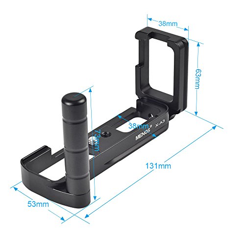 [MENGS] X-A3 L型クイックリリースブラケットカメラ用ハンドグリップ付きアルミニウム合金X-A3 L字型クイックリリースプレートArca Swiss、RRS、Kirk、Wimberley、markins、sunwayfoto、kangrinpoche、Benro、siruiなど Fujifilm カメラ用