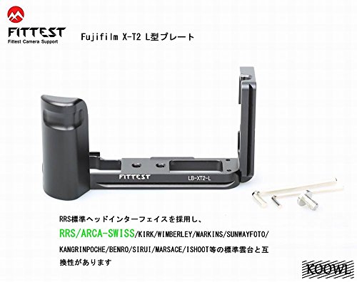 Fujifilm Fuji 富士 X-T2 XT2 XT2 L型プレート L型クイックリリースプレート、Koowl製、コンパクトネスが優れた、取り外し可能な、耐磨耗性、 耐腐食性、ブラック