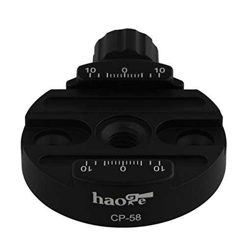 Haoge 58 mmスクリューノブクランプアダプタマウントクイックリリースQRプレートカメラ三脚Ballhead一脚ボールヘッドFit Arca Swiss