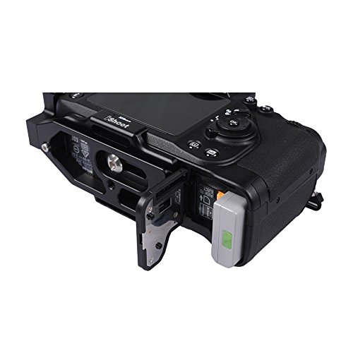 iShoot ブラック 金属製 L型垂直クイックリリースプレートブラケット ハンドグリップ Nikon Df ニコン Df カメラ 用 Arca-Swiss標準に対応