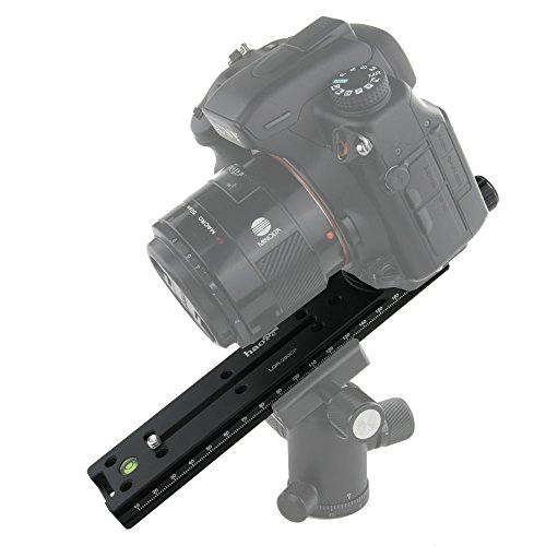 Haoge 200 mm Nodalスライドダブルあり形Focusing Railプレートwithメタルクイックリリースクランプと70 mmプレートforカメラパノラマパノラマClose UpマクロShoot Fit Arca Swiss RRS Benro Kirk