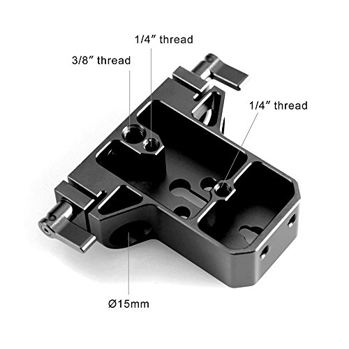 SMALLRIG 多用途U-ベース（アルミ製）ほとんどの一眼レフとマイクロカメラに適用 Sony FS7、 Sony A7シリーズ、 Canon C100/C300/C500 に適用 カメラアクセサリー -1674 [並行輸入品]