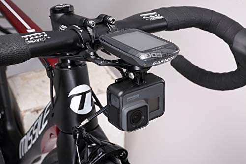 Garmin バイクマウント Best Tek Garmin Gopro コンボマウント ハンドルバーコンボマウント NiteRider Lumina Garmin Edge コンピューターおよびGopro スポーツアクションカメラ用 (ブラック31.8mm コンボ)