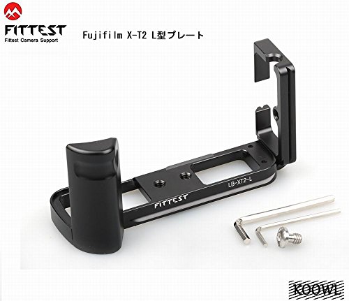 Fujifilm Fuji 富士 X-T2 XT2 XT2 L型プレート L型クイックリリースプレート、Koowl製、コンパクトネスが優れた、取り外し可能な、耐磨耗性、 耐腐食性、ブラック