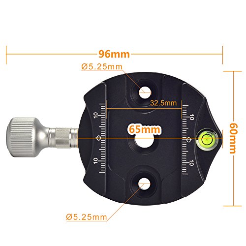 [MENGS] DM-60N アルミニウム合金 クイックリリースクランプ アルカスイス規格と互換性, クイックリリースプレートと三脚と一脚用