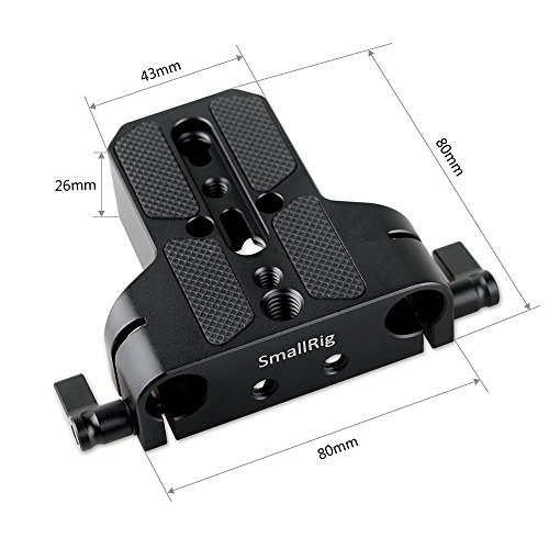 SMALLRIG 多用途U-ベース（アルミ製）ほとんどの一眼レフとマイクロカメラに適用 Sony FS7、 Sony A7シリーズ、 Canon C100/C300/C500 に適用 カメラアクセサリー -1674 [並行輸入品]