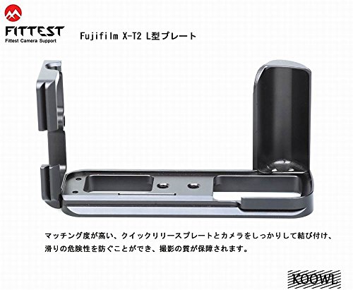 Fujifilm Fuji 富士 X-T2 XT2 XT2 L型プレート L型クイックリリースプレート、Koowl製、コンパクトネスが優れた、取り外し可能な、耐磨耗性、 耐腐食性、ブラック