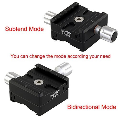 Haoge 50 mm Subtend /双方向ダブルデュアルクイックリリースクランプ70 mmプレートArca Swiss RRS BenroレールプレートNodalスライド