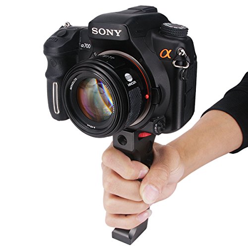 Haoge 高耐久メタルカメラハンドグリップホルダー Canon Nikon Sony Fujifilm Pentax Olympus Panasonic ミラーレス小型コンパクトデジタルカメラ・DSLRカメラ用