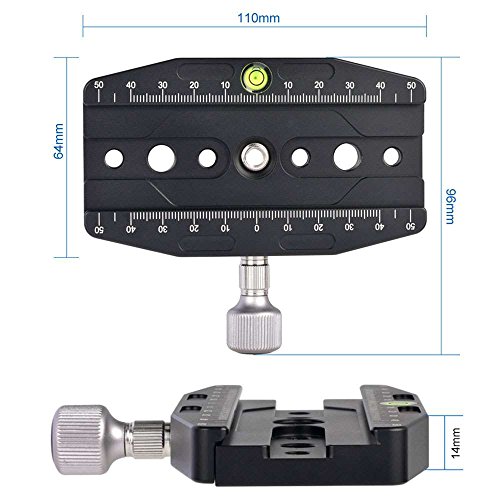 [MENGS] CL-110N クイックリリースクランプ アルカスイス規格と互換性 アルミニウム合金, クイックリリースプレートと三脚と一脚用