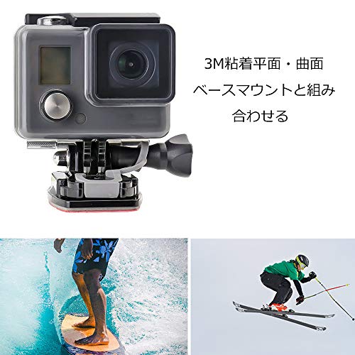 Gopro用クイックリリースバックルマウント２枚ロングネジ + ２セットU-ロックプラグ